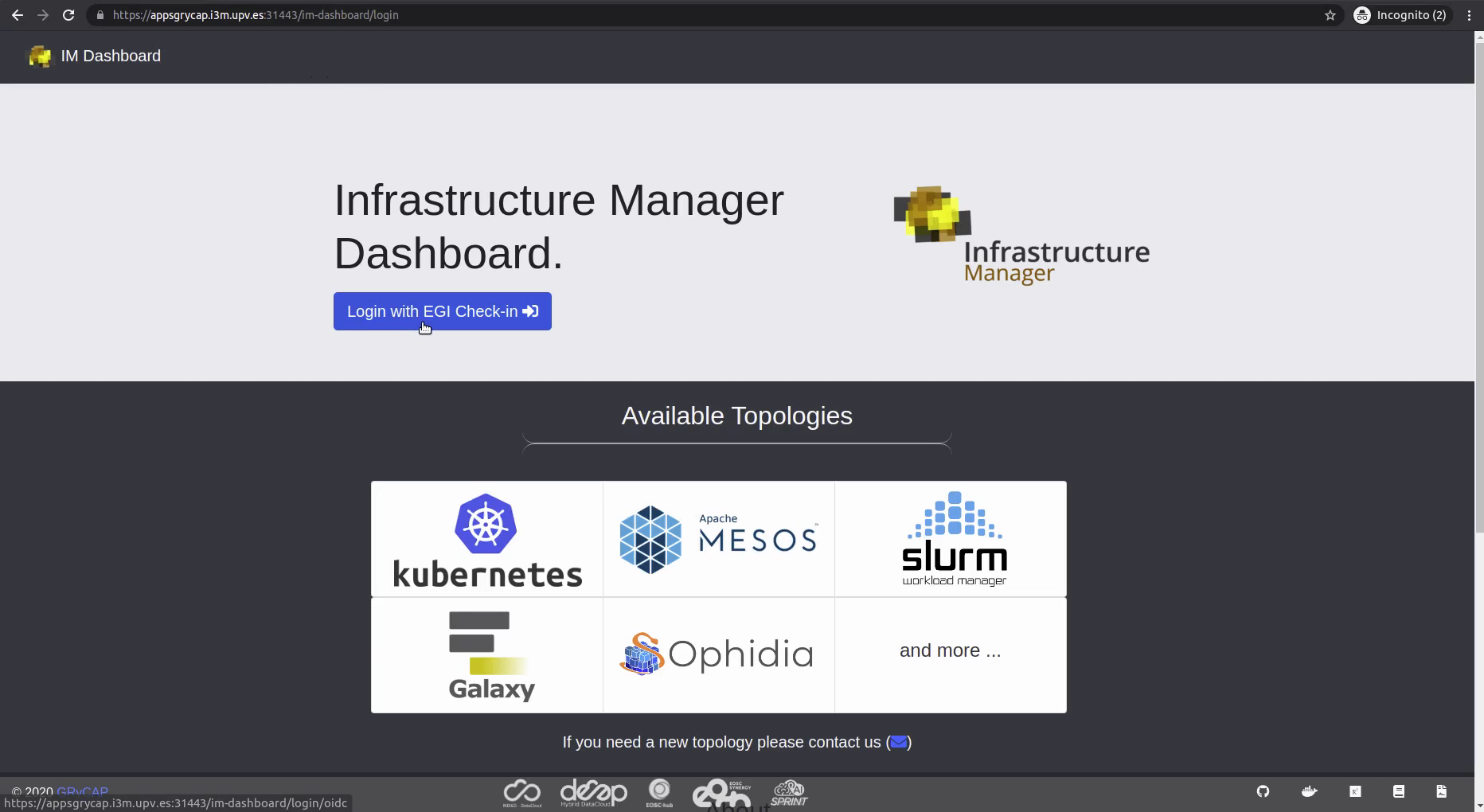 Welcome to the IM Dashboard