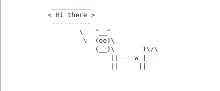 Cowsay output